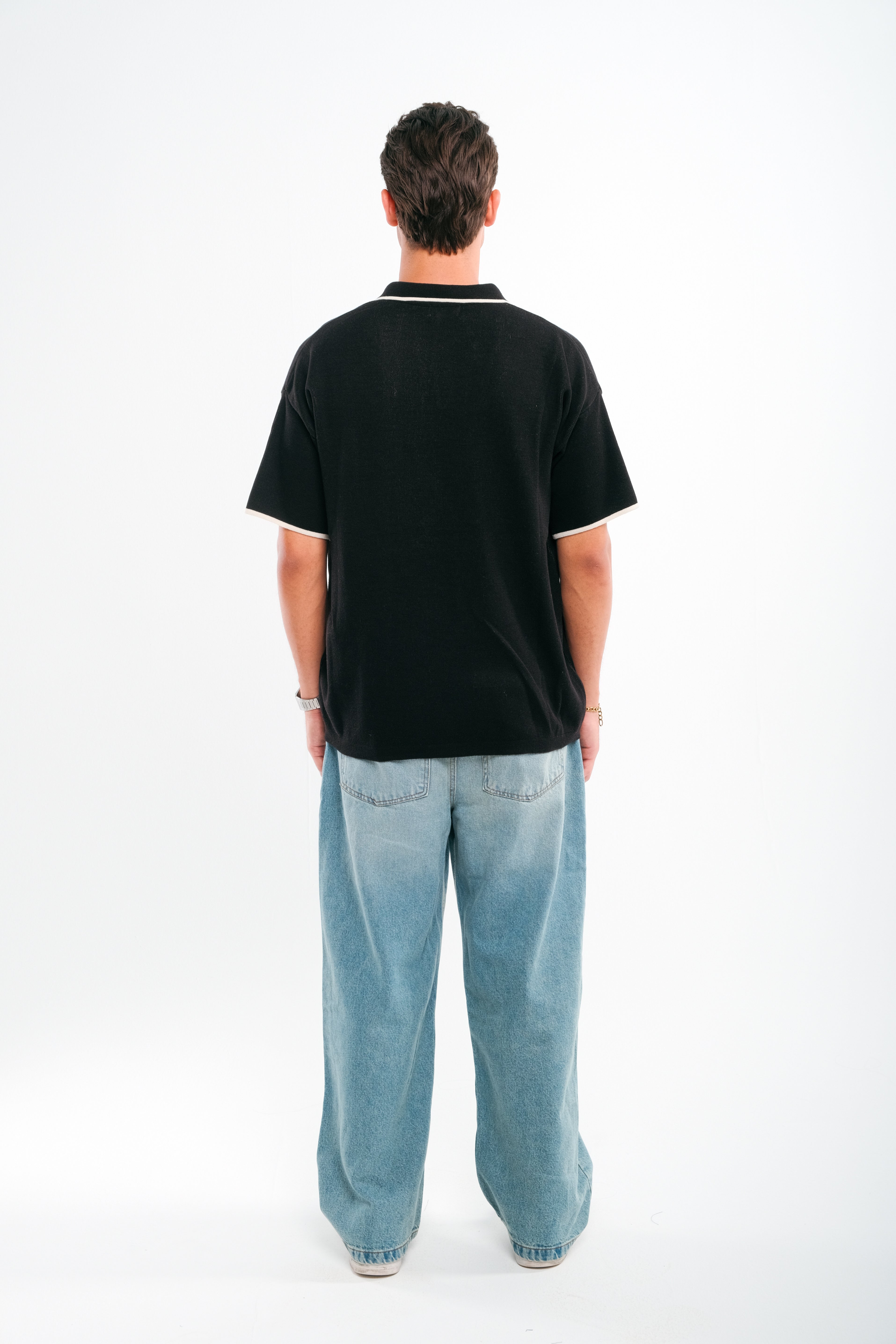 Black VRV Logo Knitted Tshirt