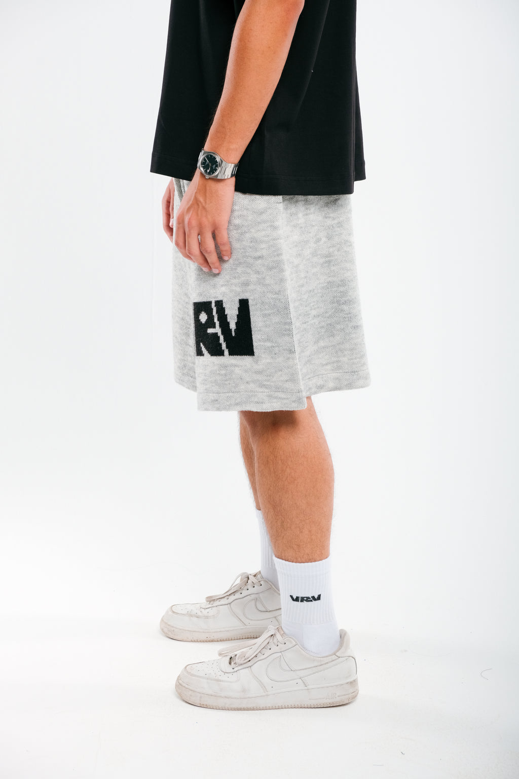 Light Grey VRV Logo Knitted Short