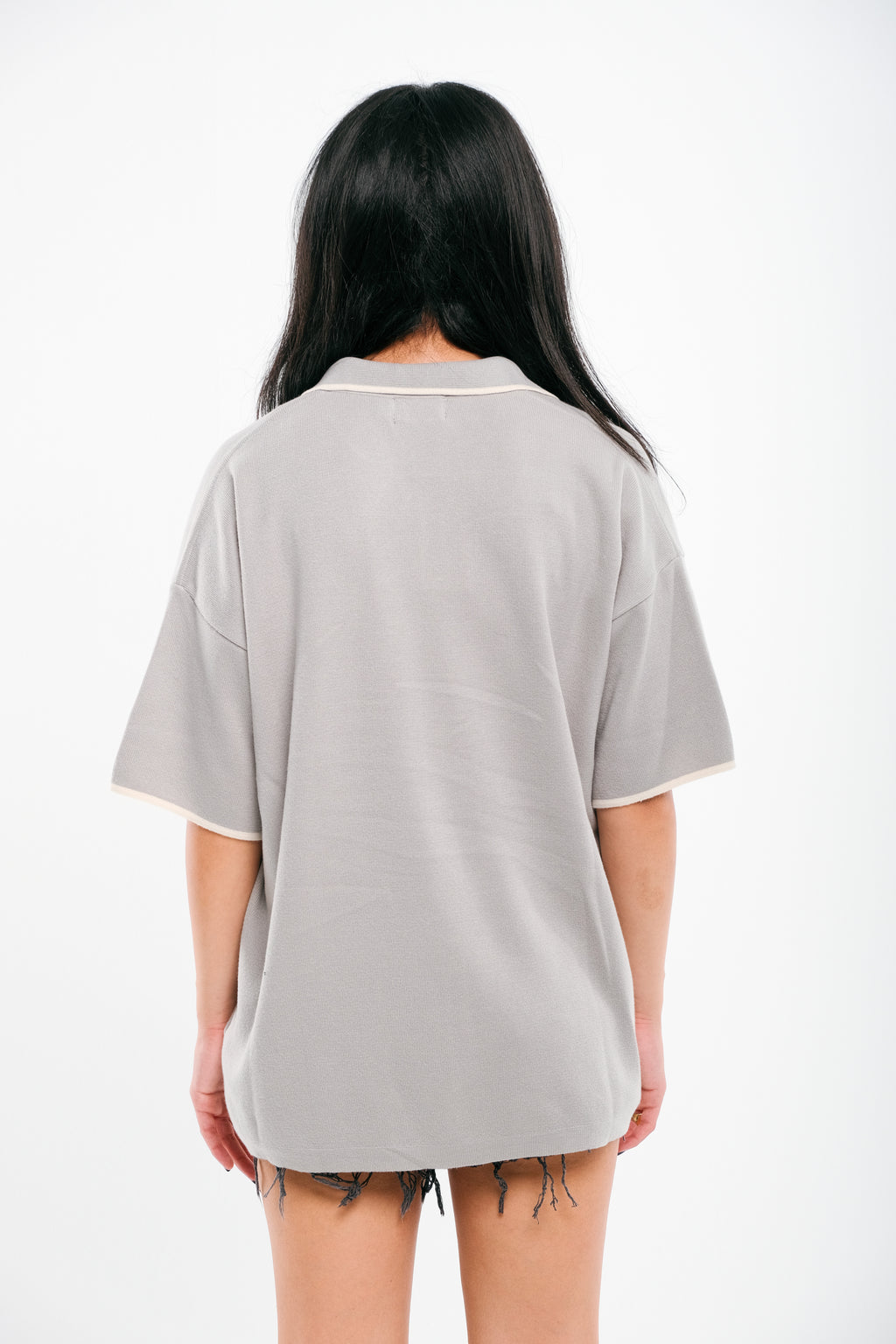 Light Grey VRV Logo Knitted Tshirt