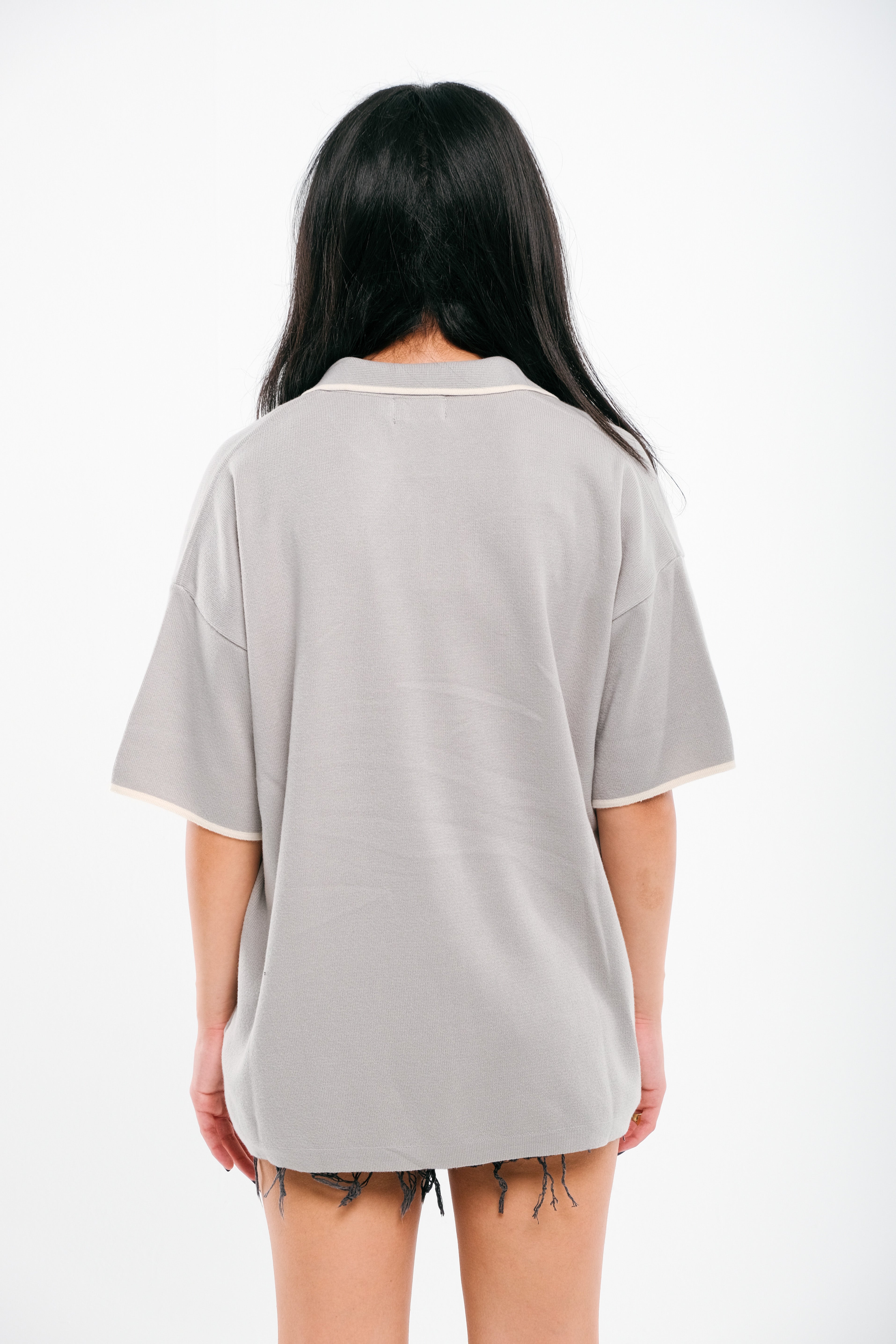 Light Grey VRV Logo Knitted Tshirt