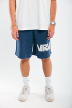 Navy Blue VRV Logo Knitted Short