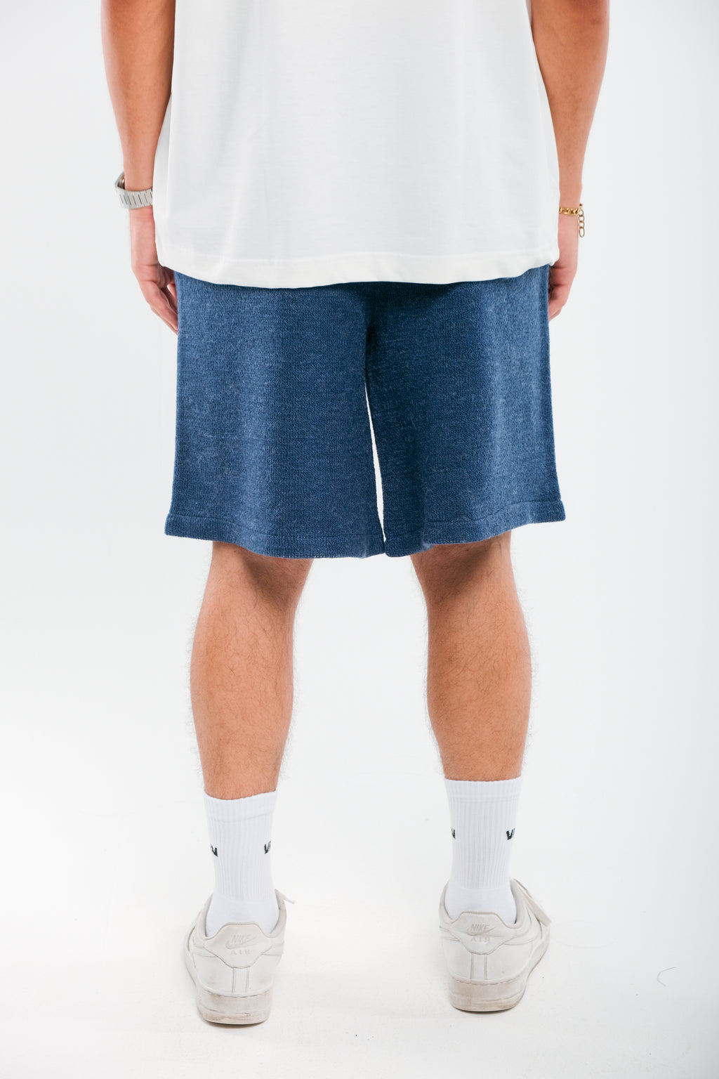 Navy Blue VRV Logo Knitted Short