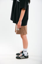 Brown VRV Logo Knitted Short