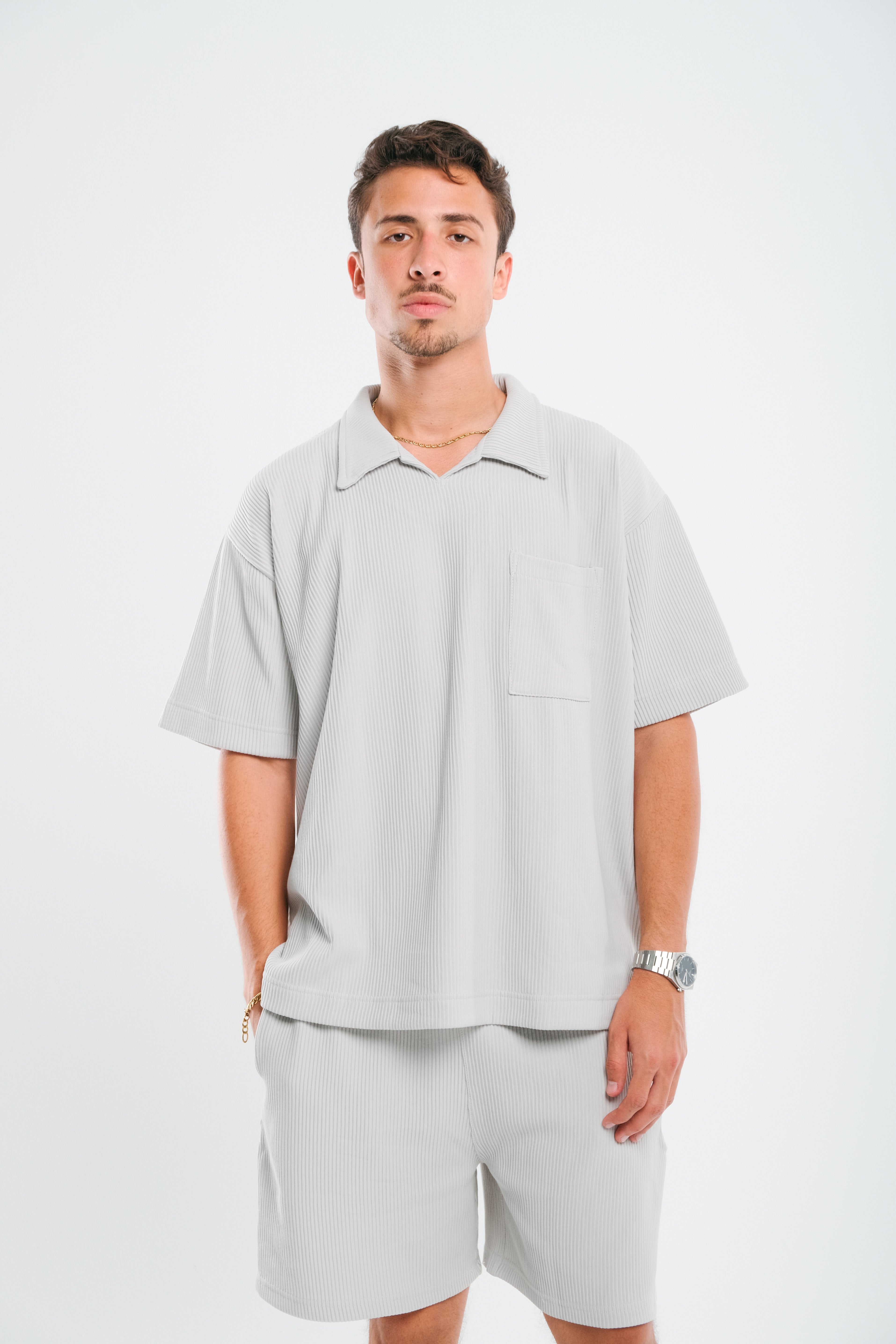 Grey Drill Tshirt