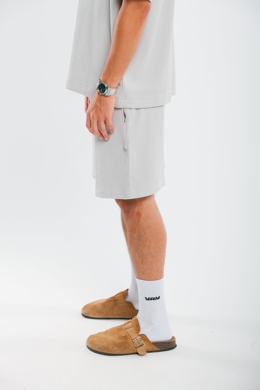 Grey Drill Short