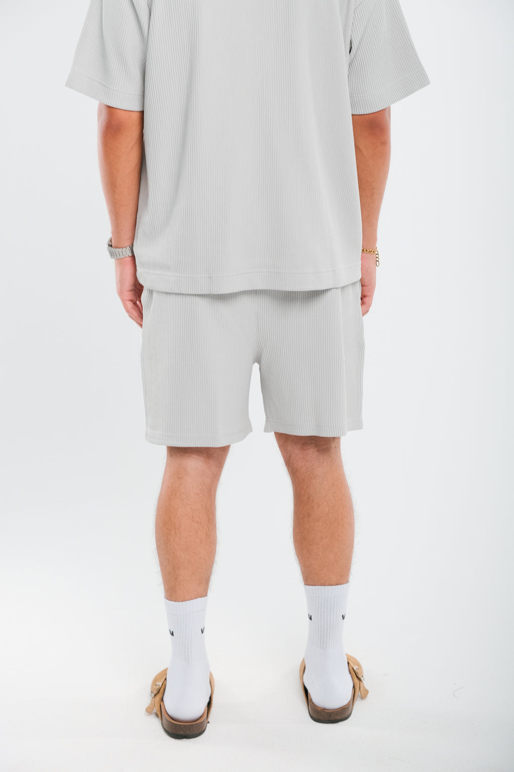 Grey Drill Short
