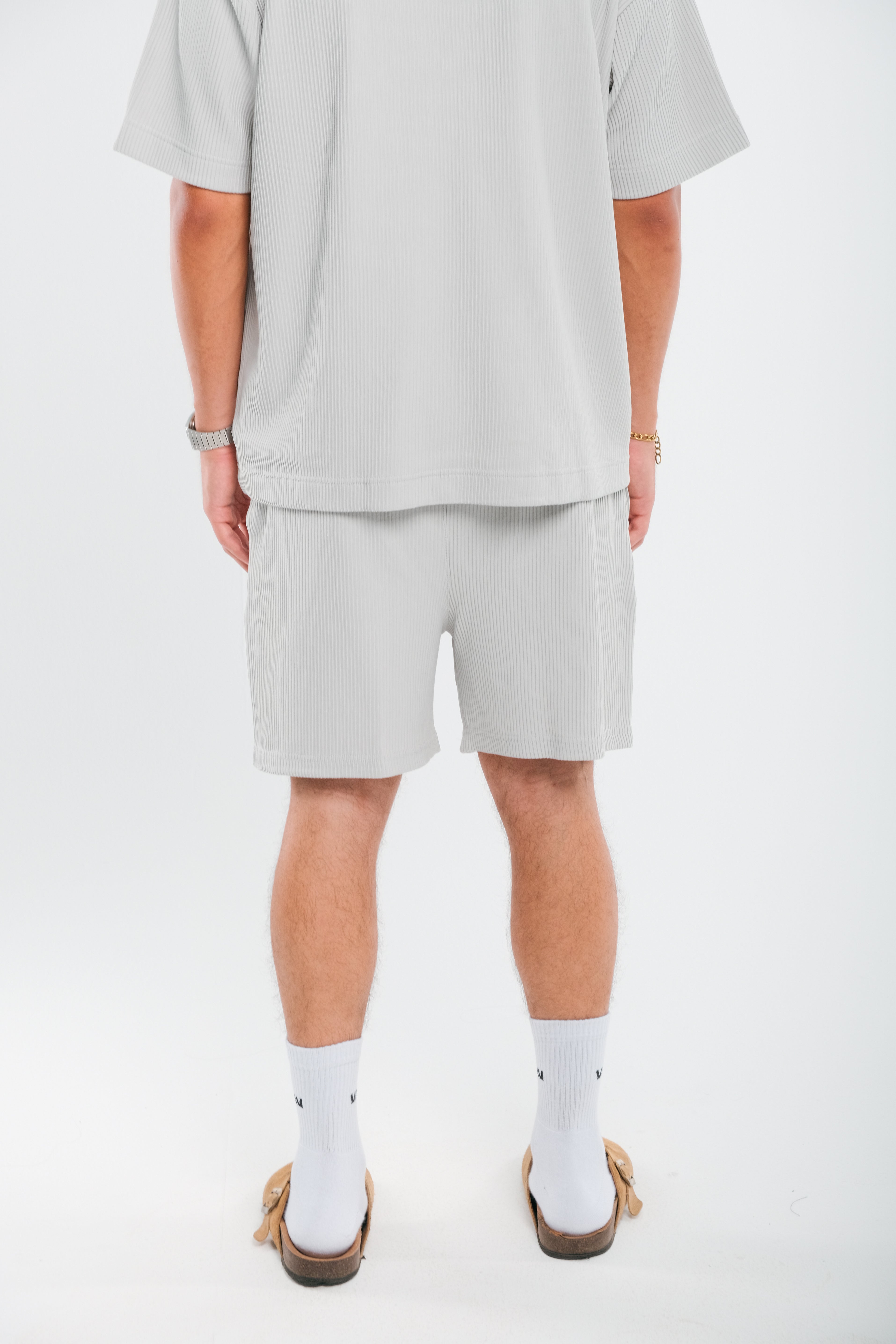 Grey Drill Short