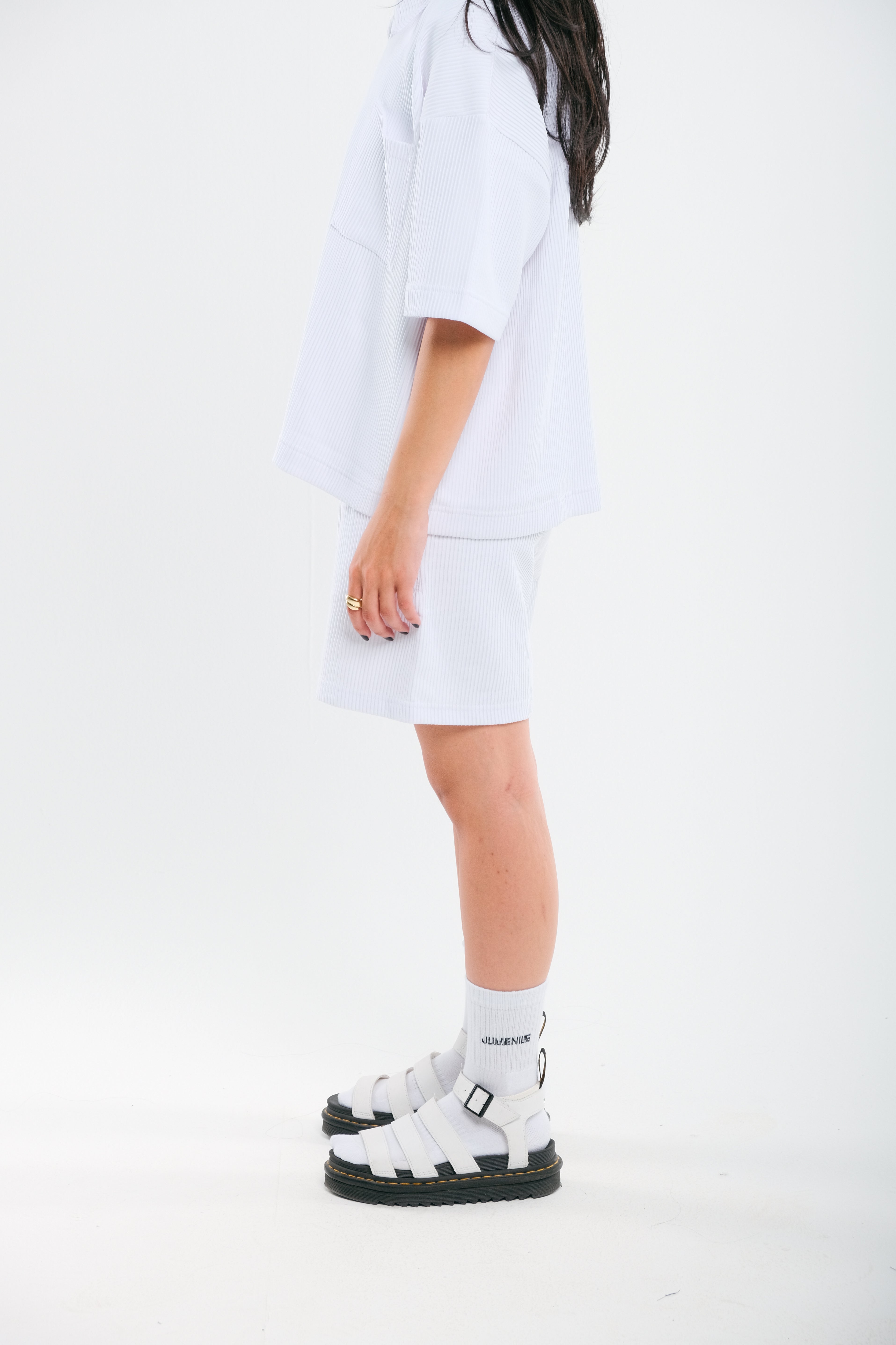 White Drill Short