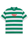 "(EX)tra Free Summer" Striped Green Graphic T-shirt
