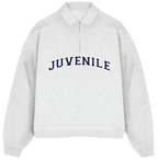 JUVENILE Signature Half Zip in Light Gray Melange