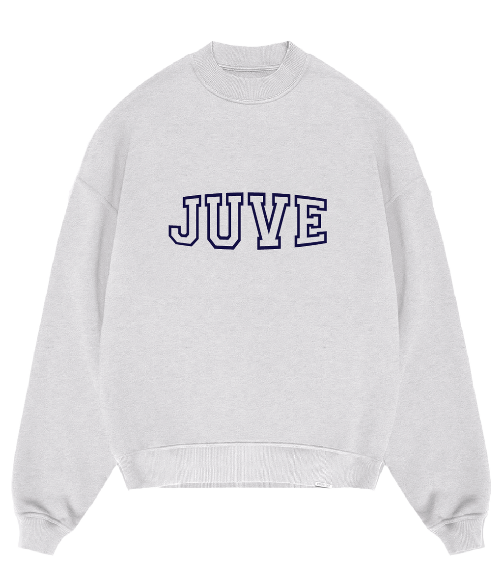 JUVE Signature Crewneck in Light Gray Melange