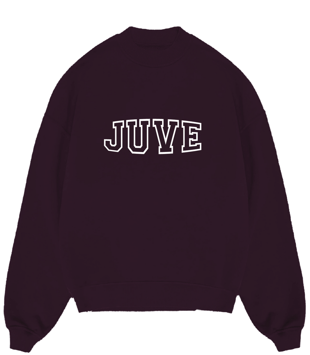 JUVE Signature Crewneck in Dark Cherry