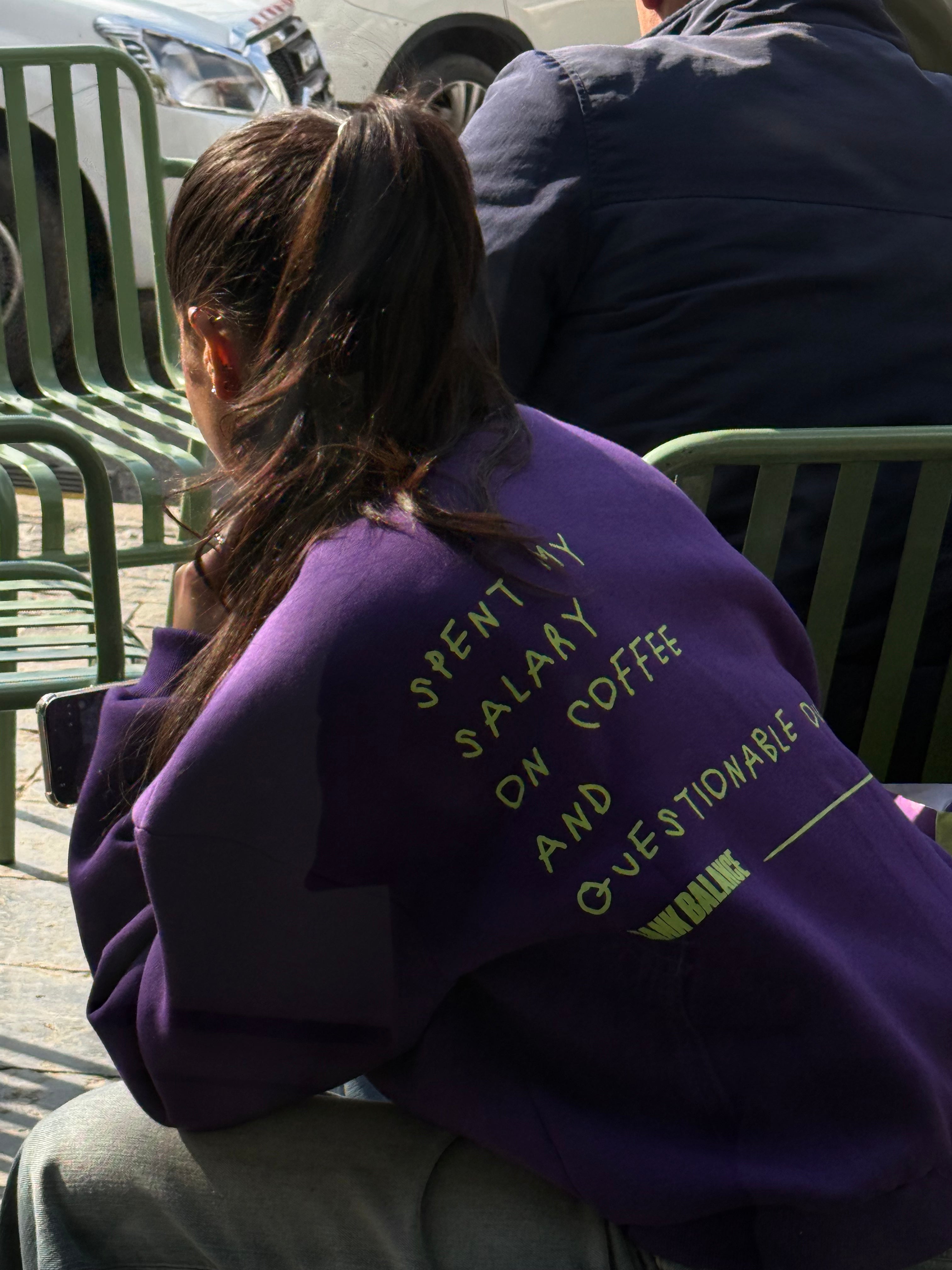 "Balance 0:00" Crewneck in Purple