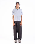 The Vertical Textured Knit Polo in Skyblue