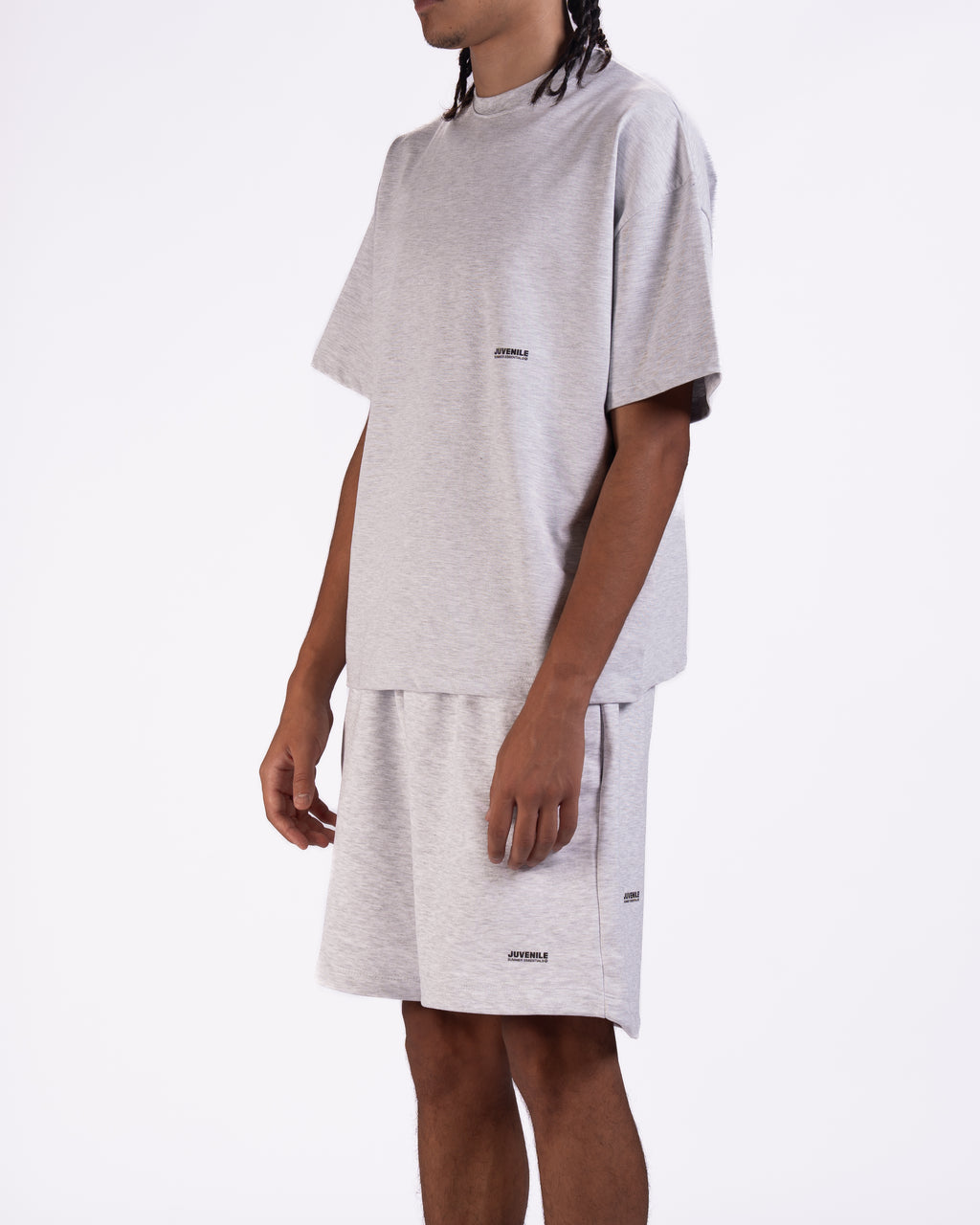 Micro Essentials Oversized T-shirt in Light Gray Melange