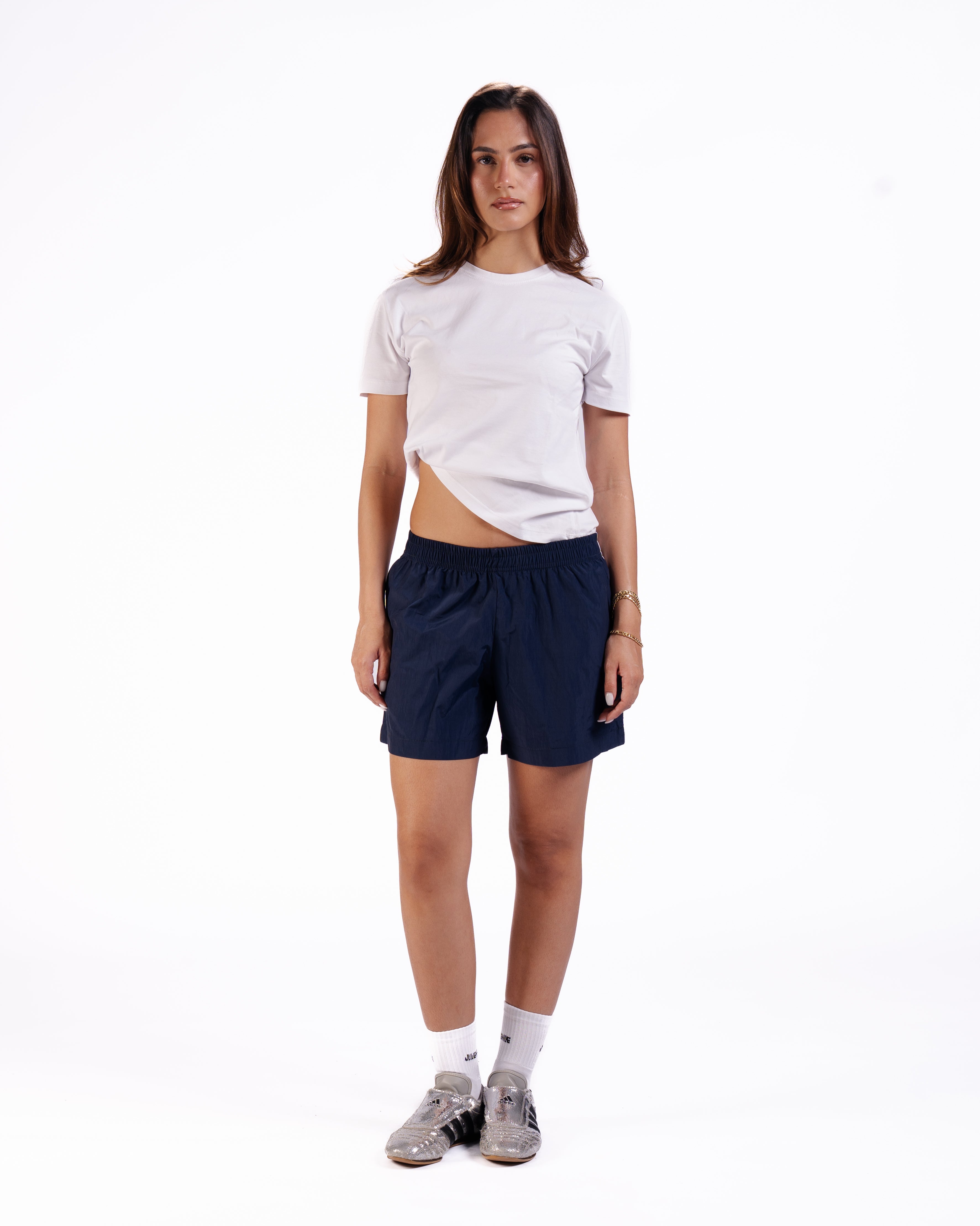 FC Shorts in Navy Blue/White