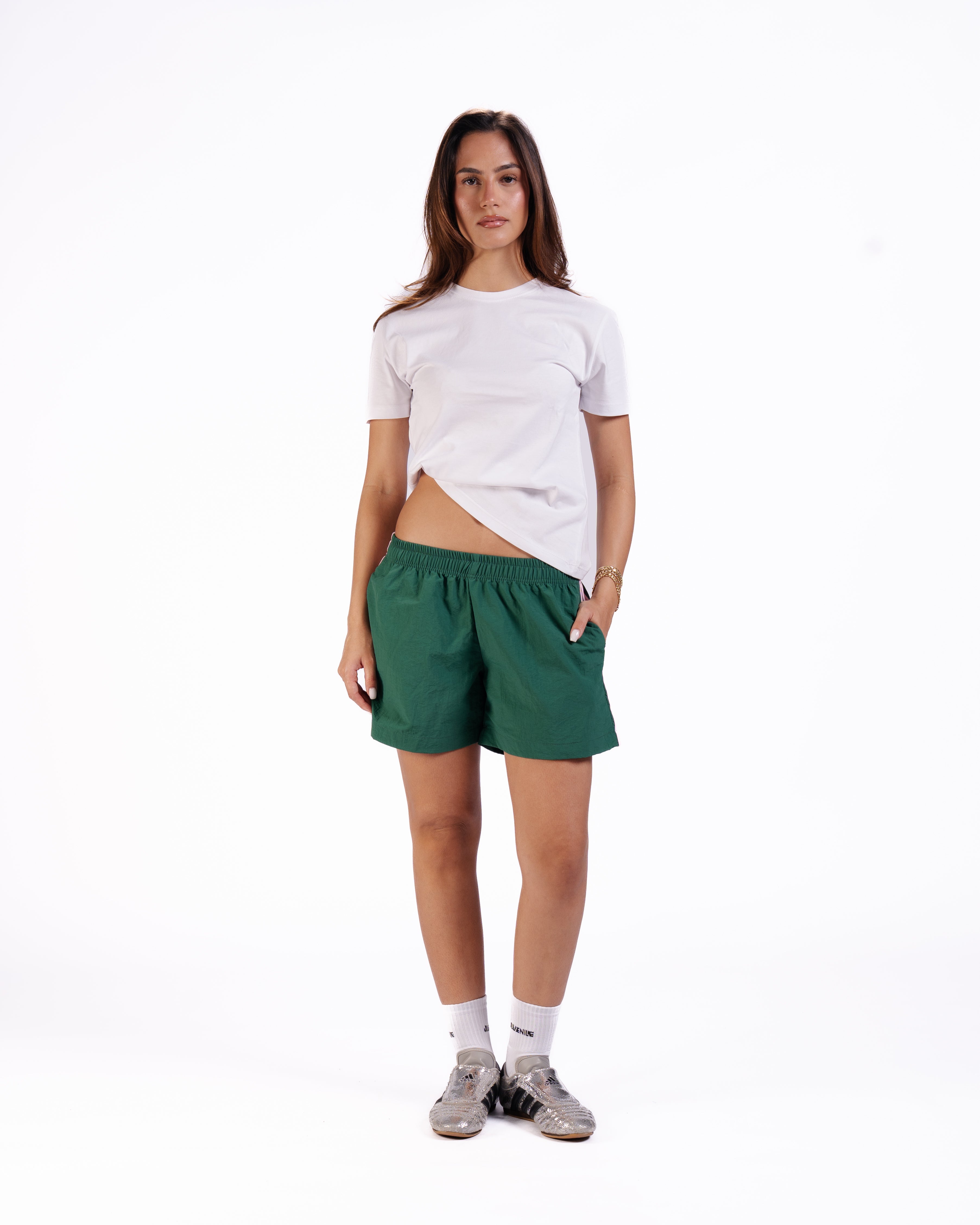 FC Shorts in Green/Pink