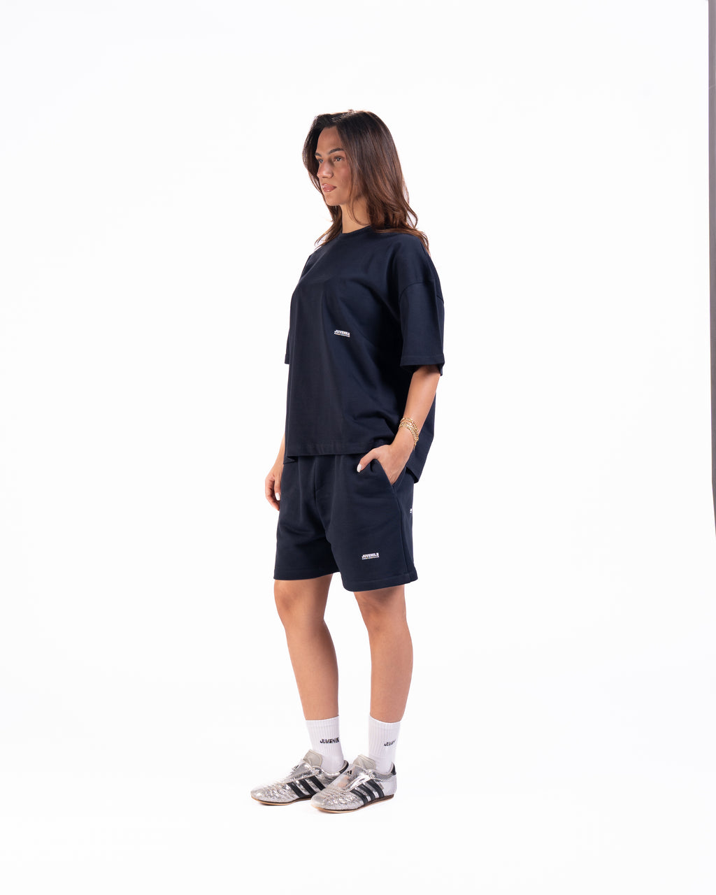 Micro Essentials Oversized T-shirt in Navy Blue