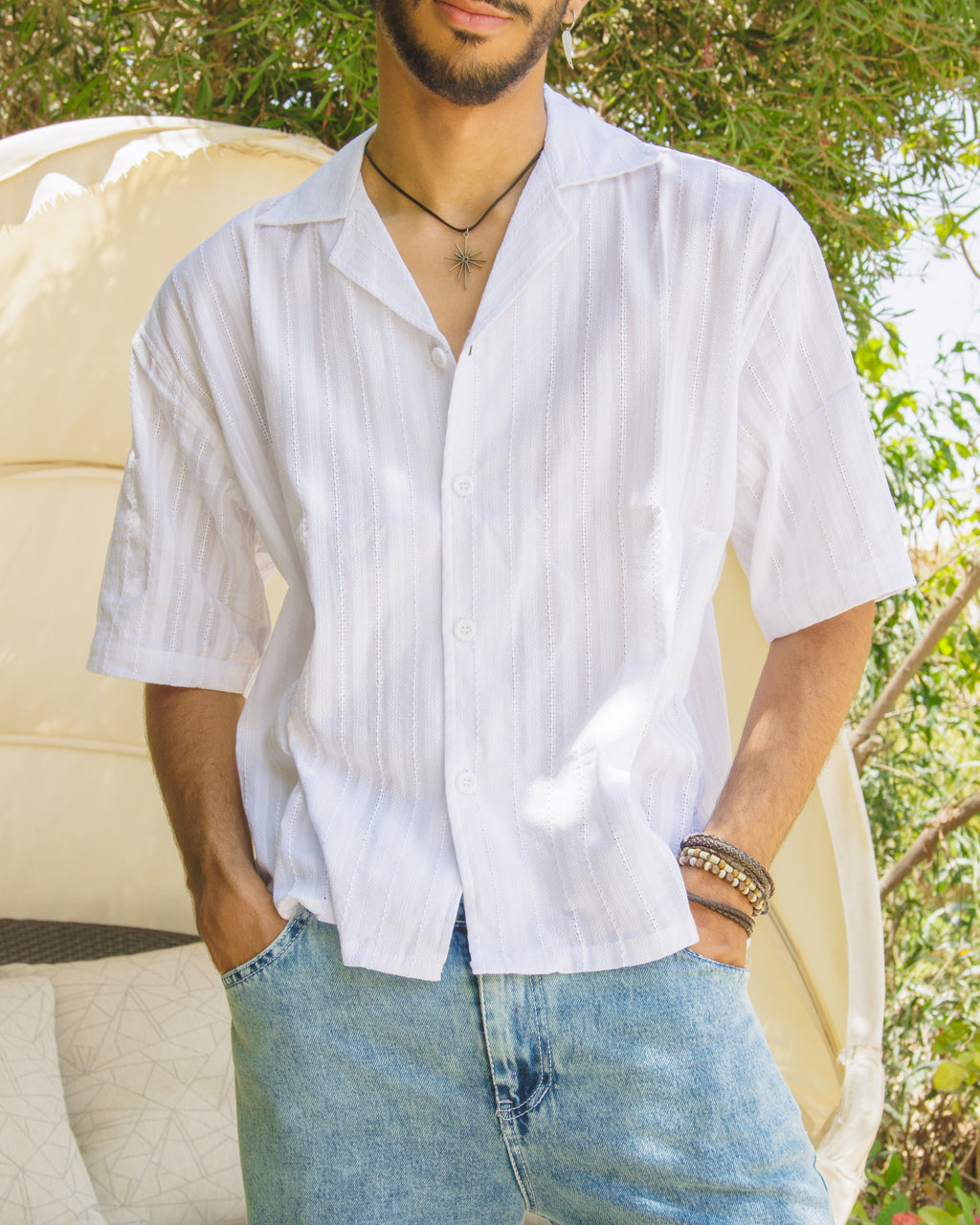 White Broderie Shirt