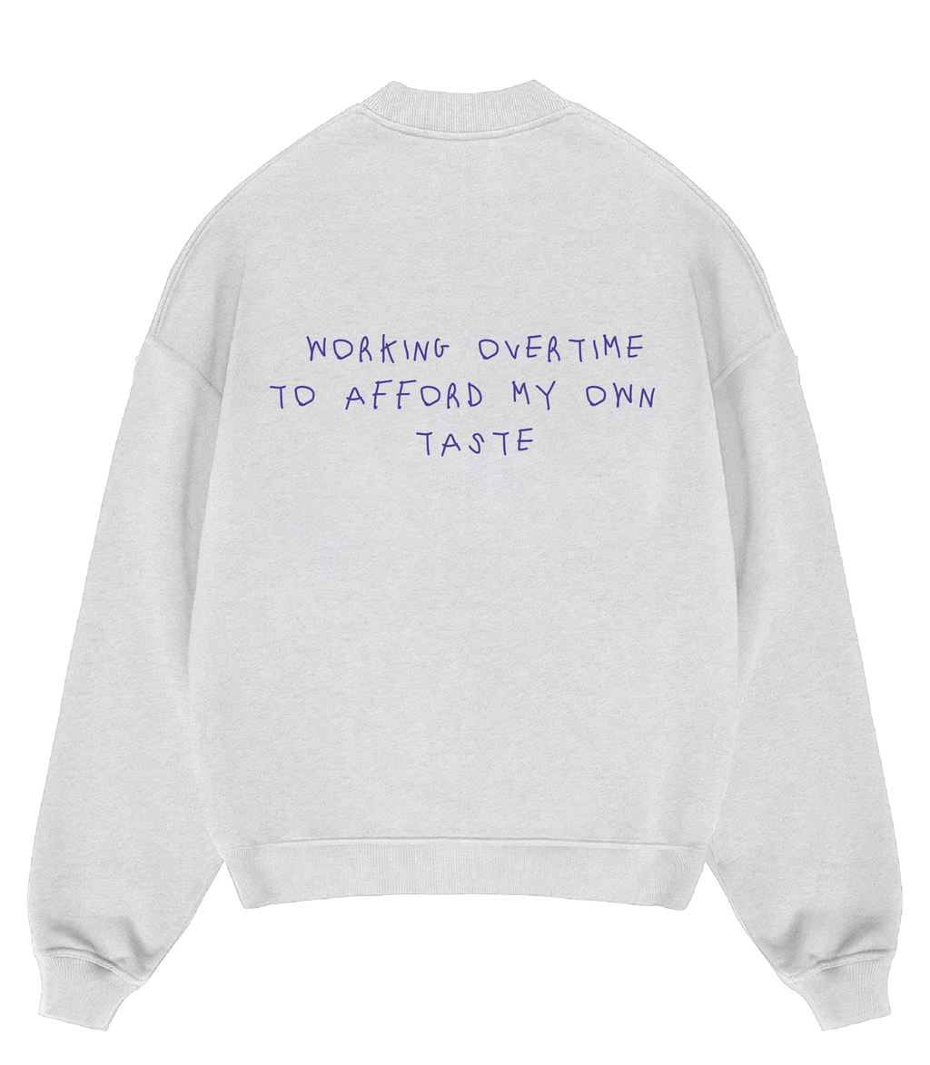 "Balance 0:00" Crewneck in Light Gray Melange