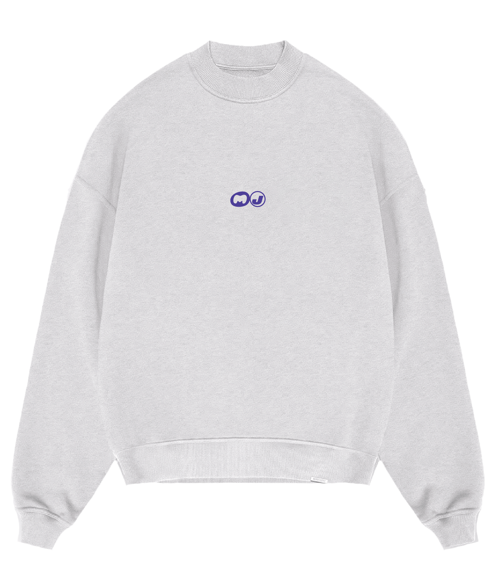 "Balance 0:00" Crewneck in Light Gray Melange