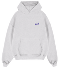 "Working Overtime" Hoodie in Light Gray Melange