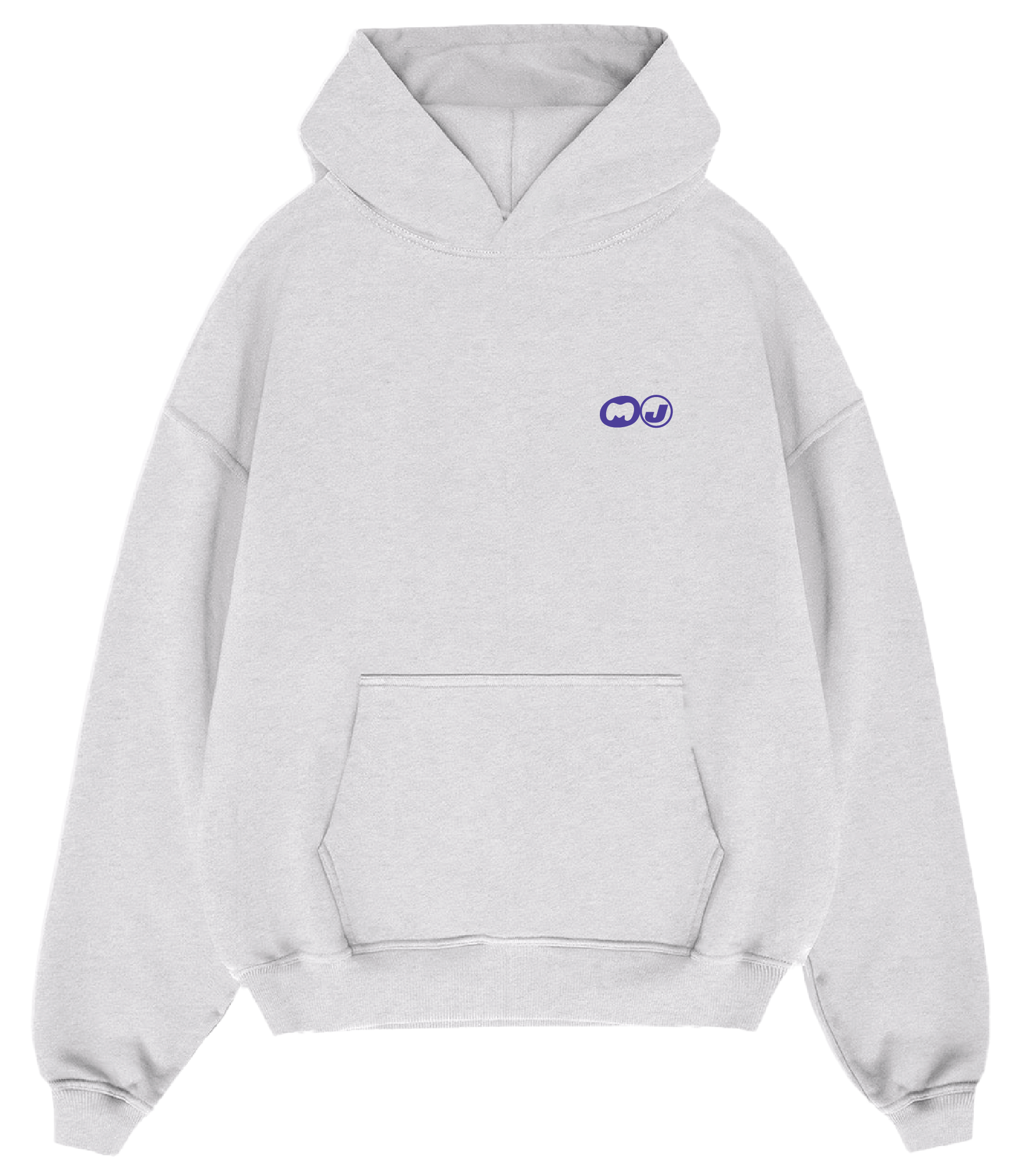"Working Overtime" Hoodie in Light Gray Melange