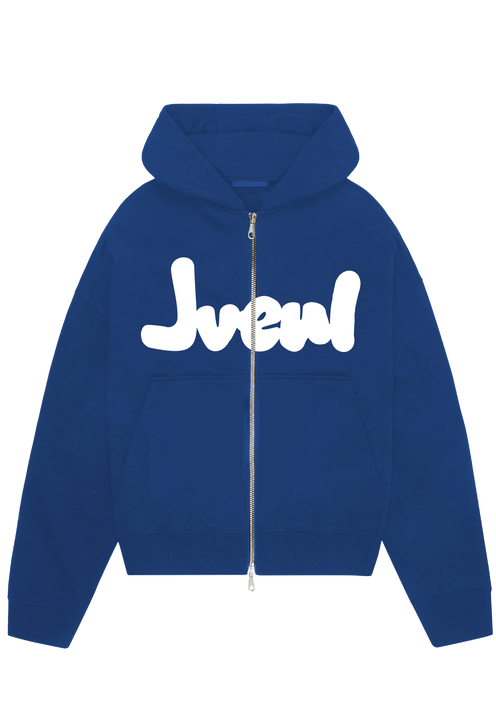 Blue JVENL zipped hoodie