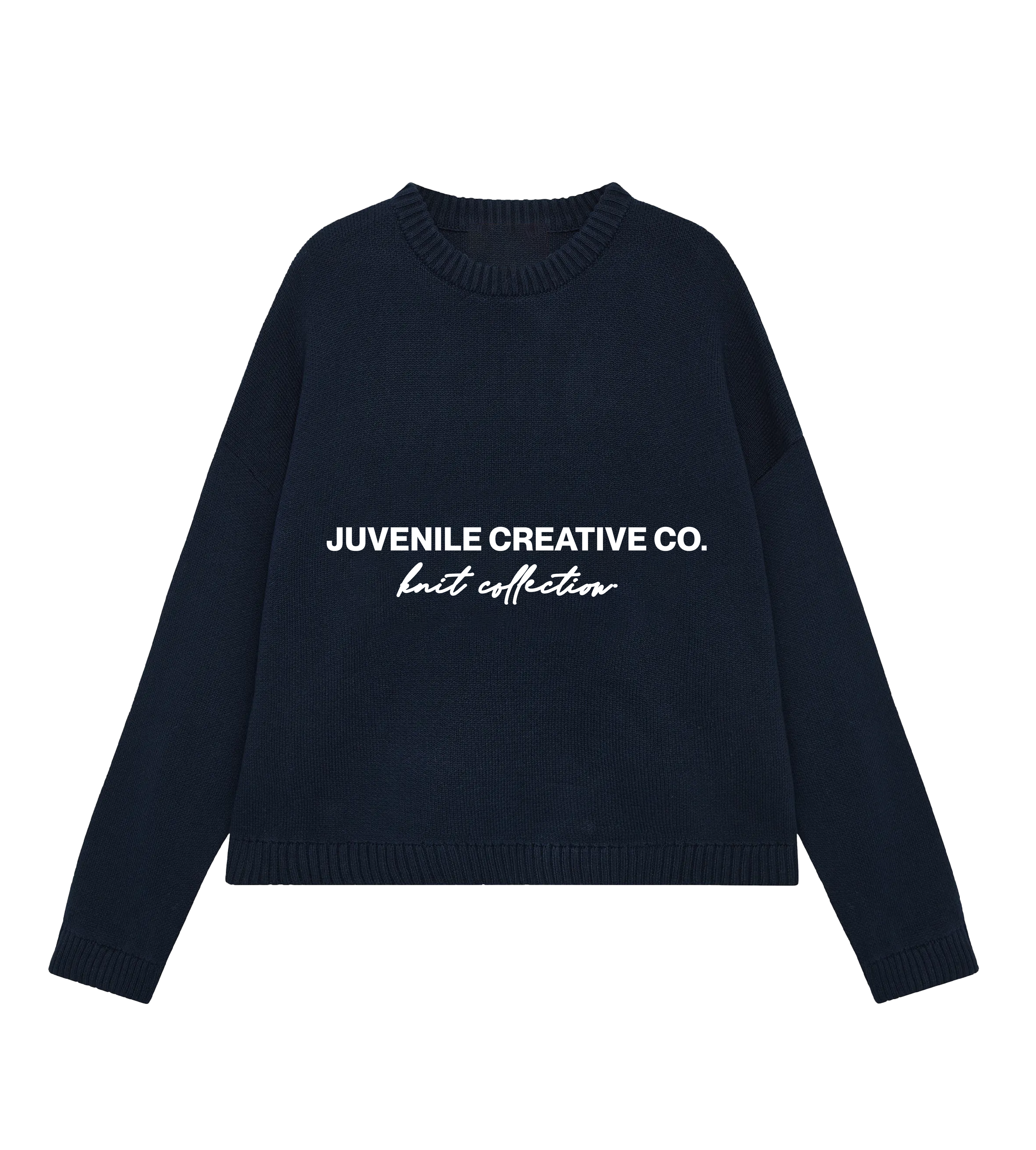 NAVY BLUE KNIT SWEATER