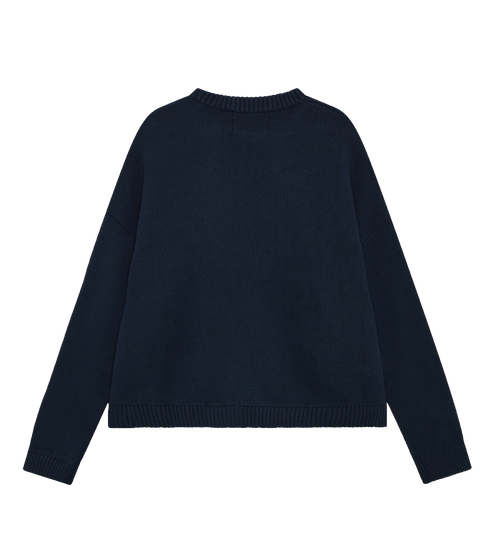 NAVY BLUE KNIT SWEATER