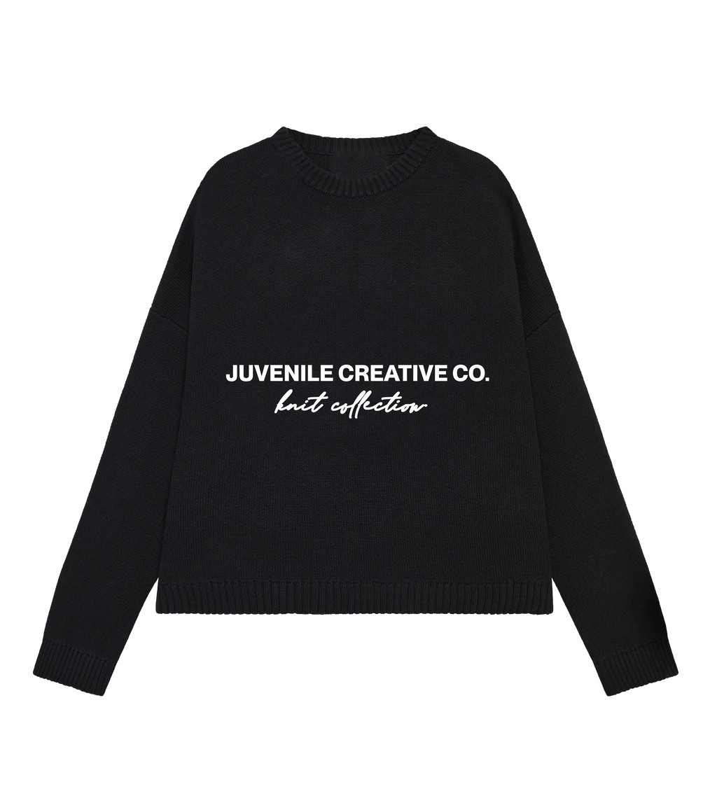 JET BLACK KNIT SWEATER