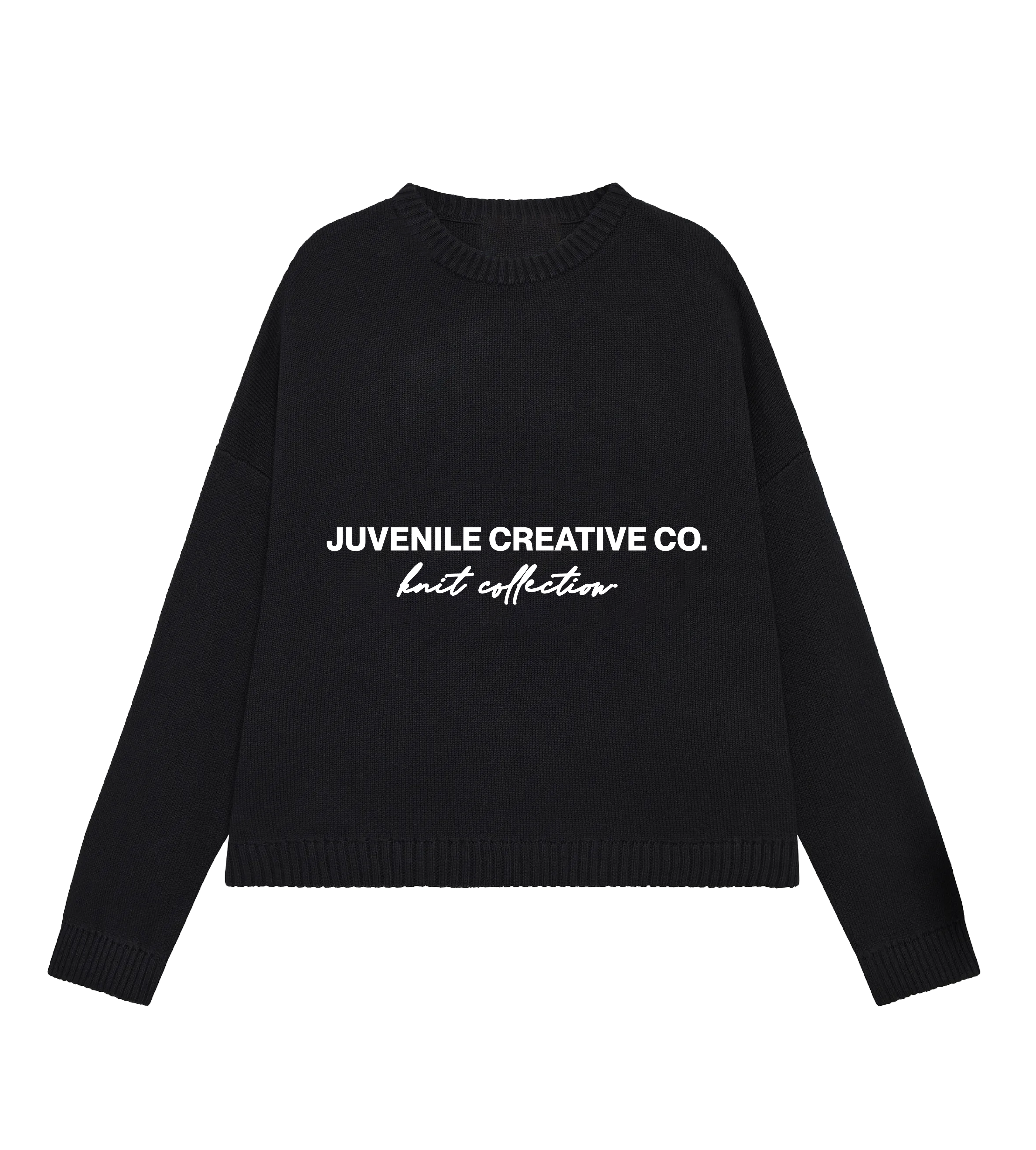 JET BLACK KNIT SWEATER