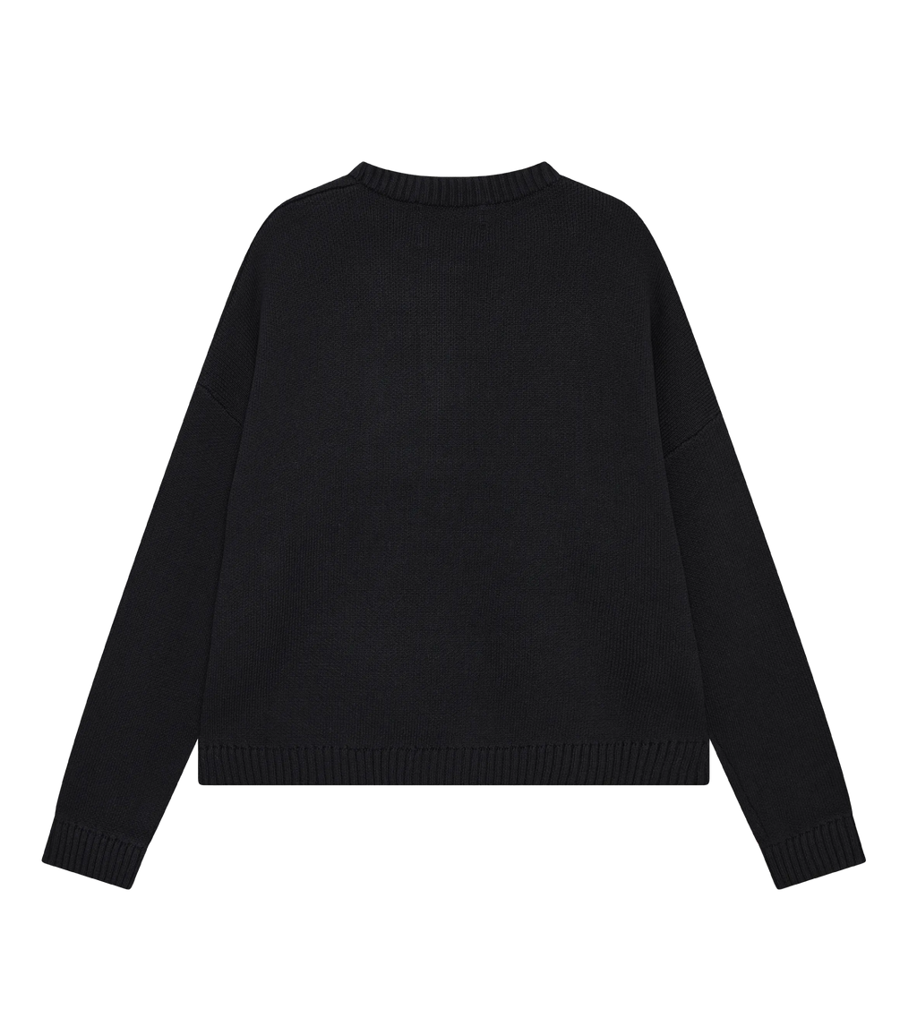 JET BLACK KNIT SWEATER