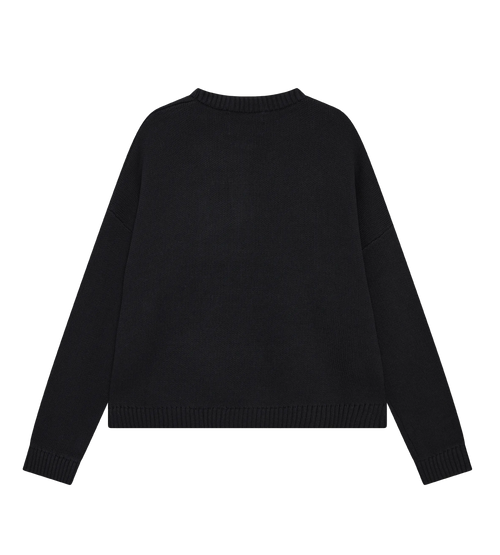 JET BLACK KNIT SWEATER