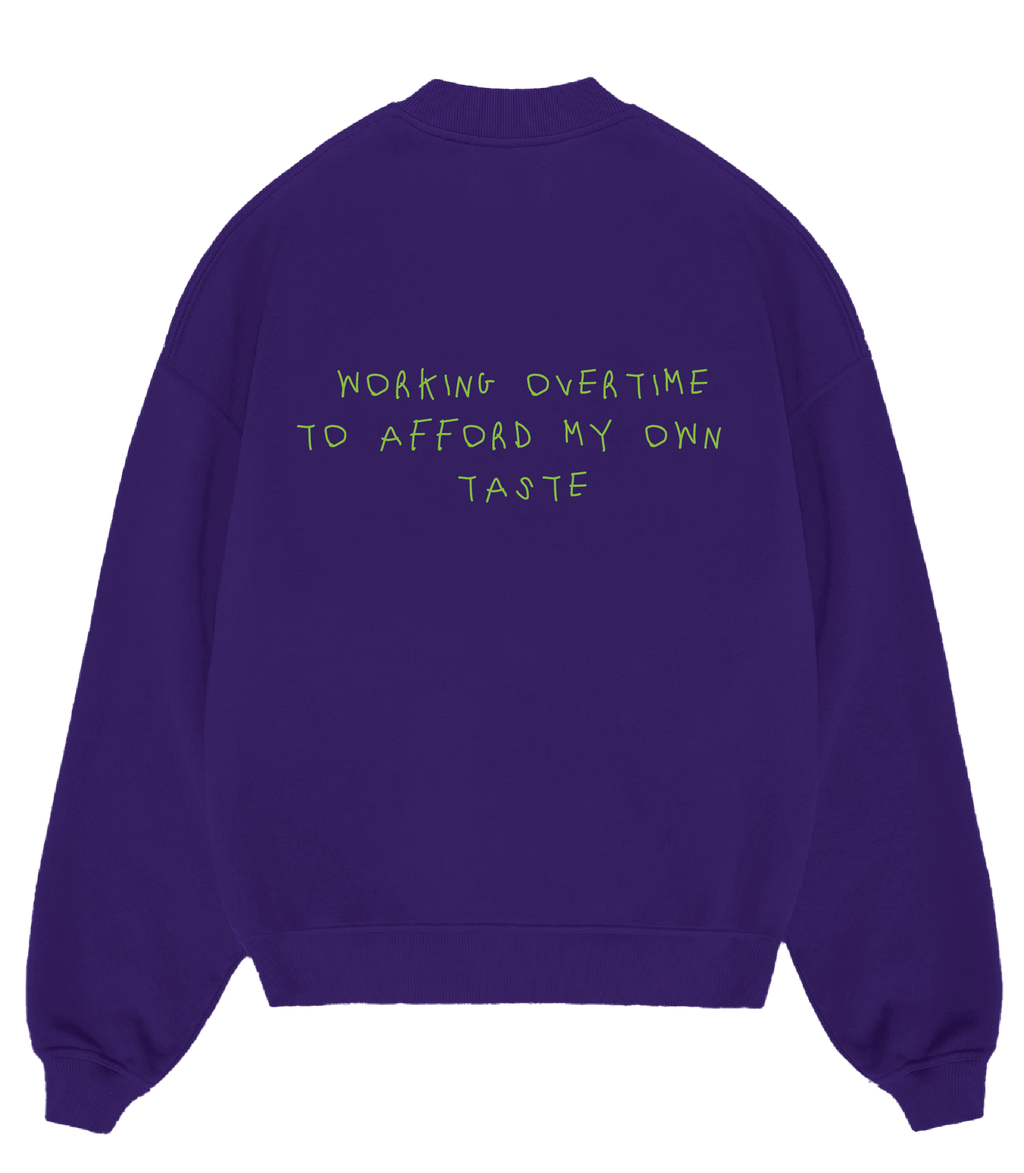 "Balance 0:00" Crewneck in Purple