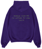 "Working Overtime" Hoodie in Purple