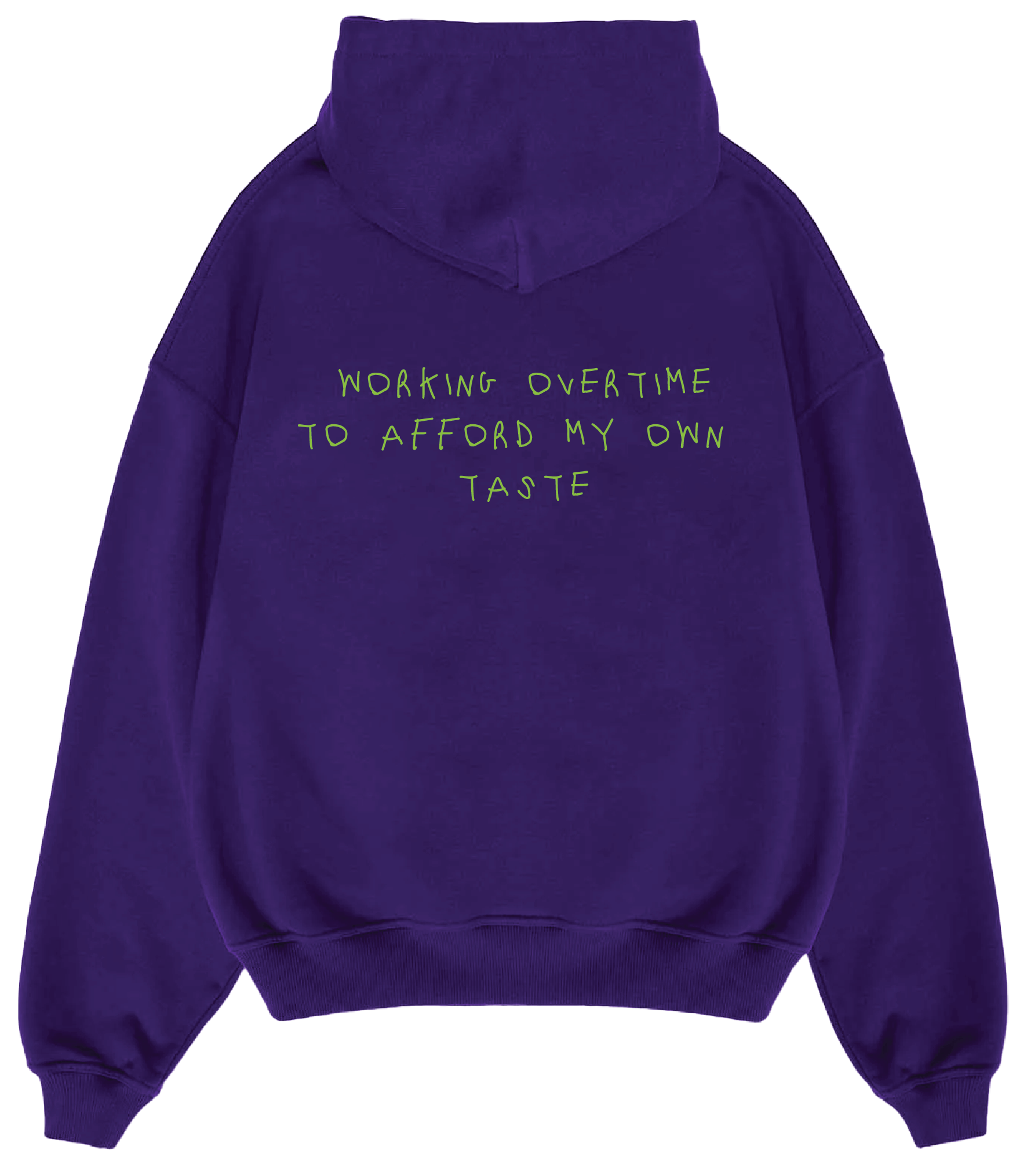 "Working Overtime" Hoodie in Purple