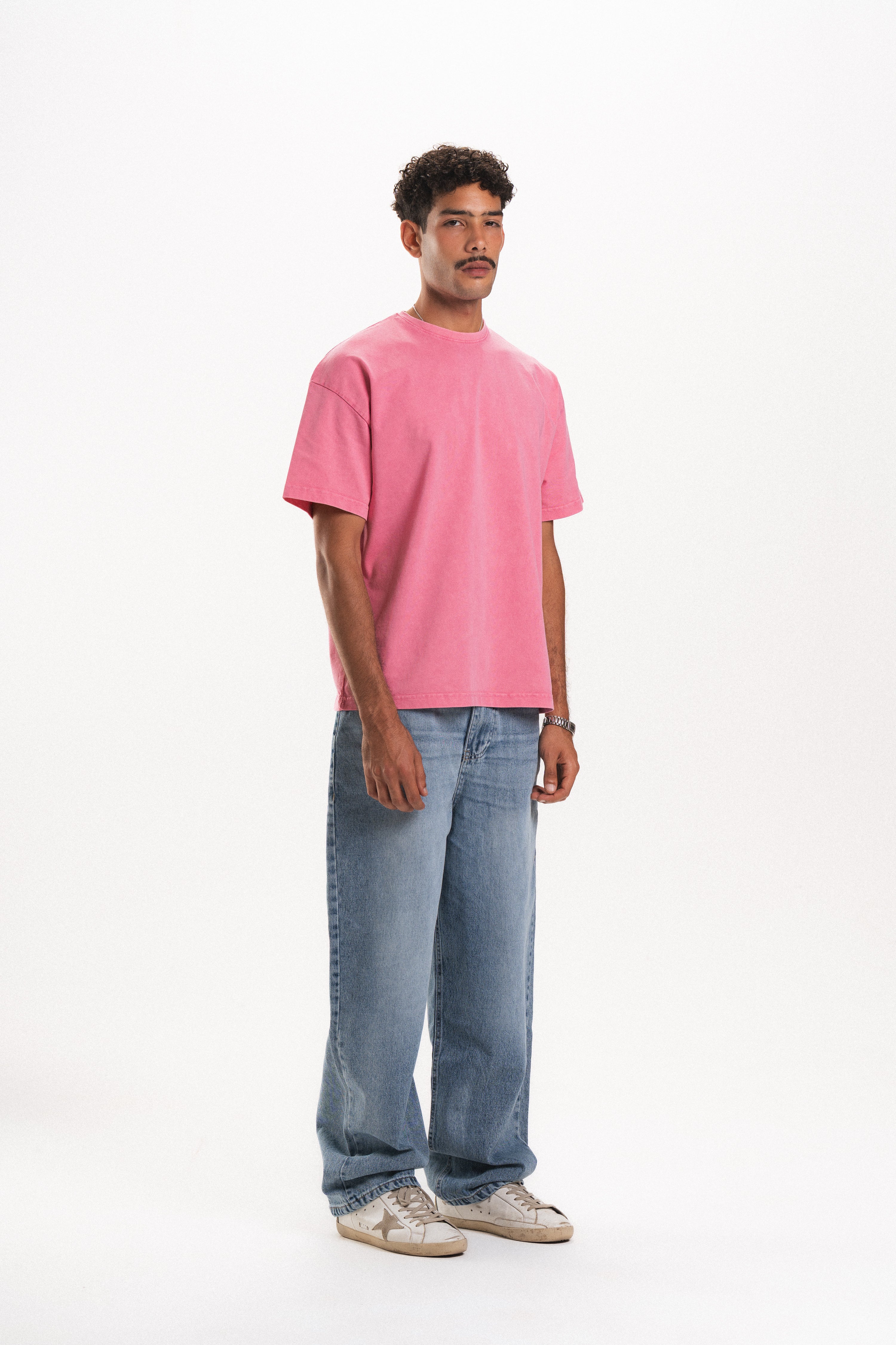 Men Baggy Jeans - Light Blue Wash