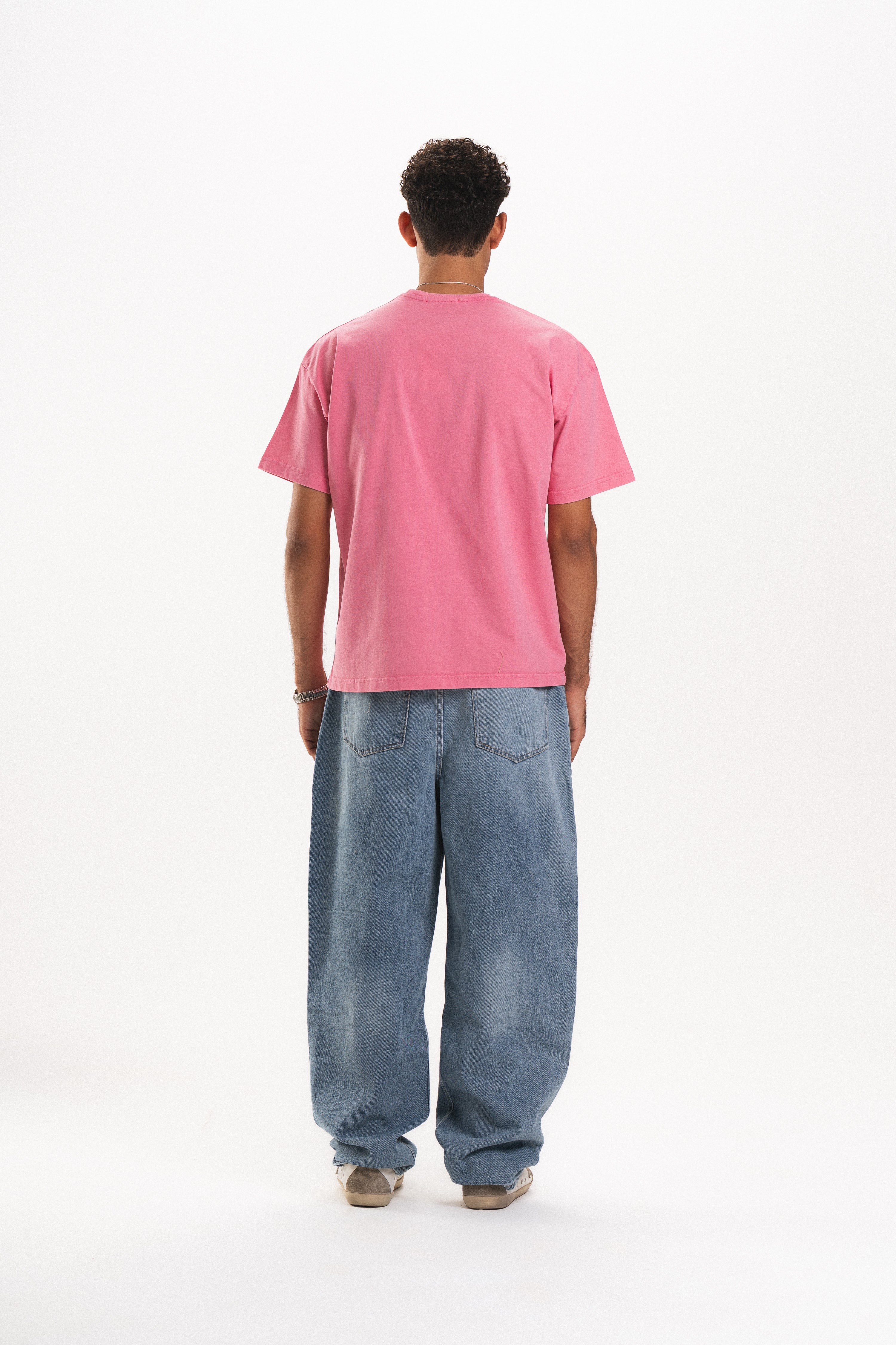 Men Baggy Jeans - Light Blue Wash