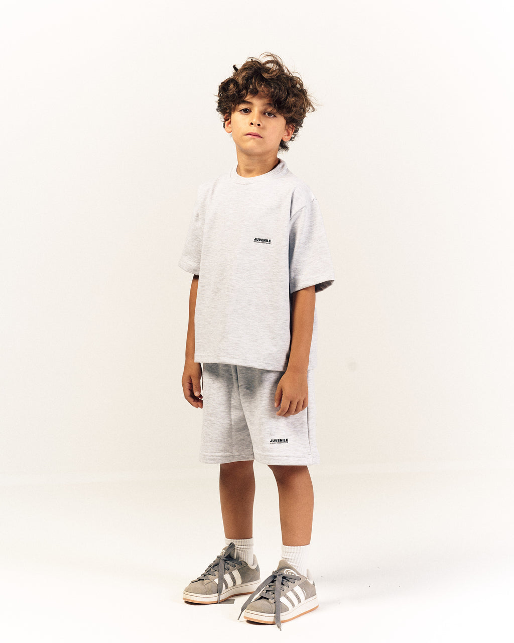 Mini Essentials Oversized T-shirt in Light Gray Melange