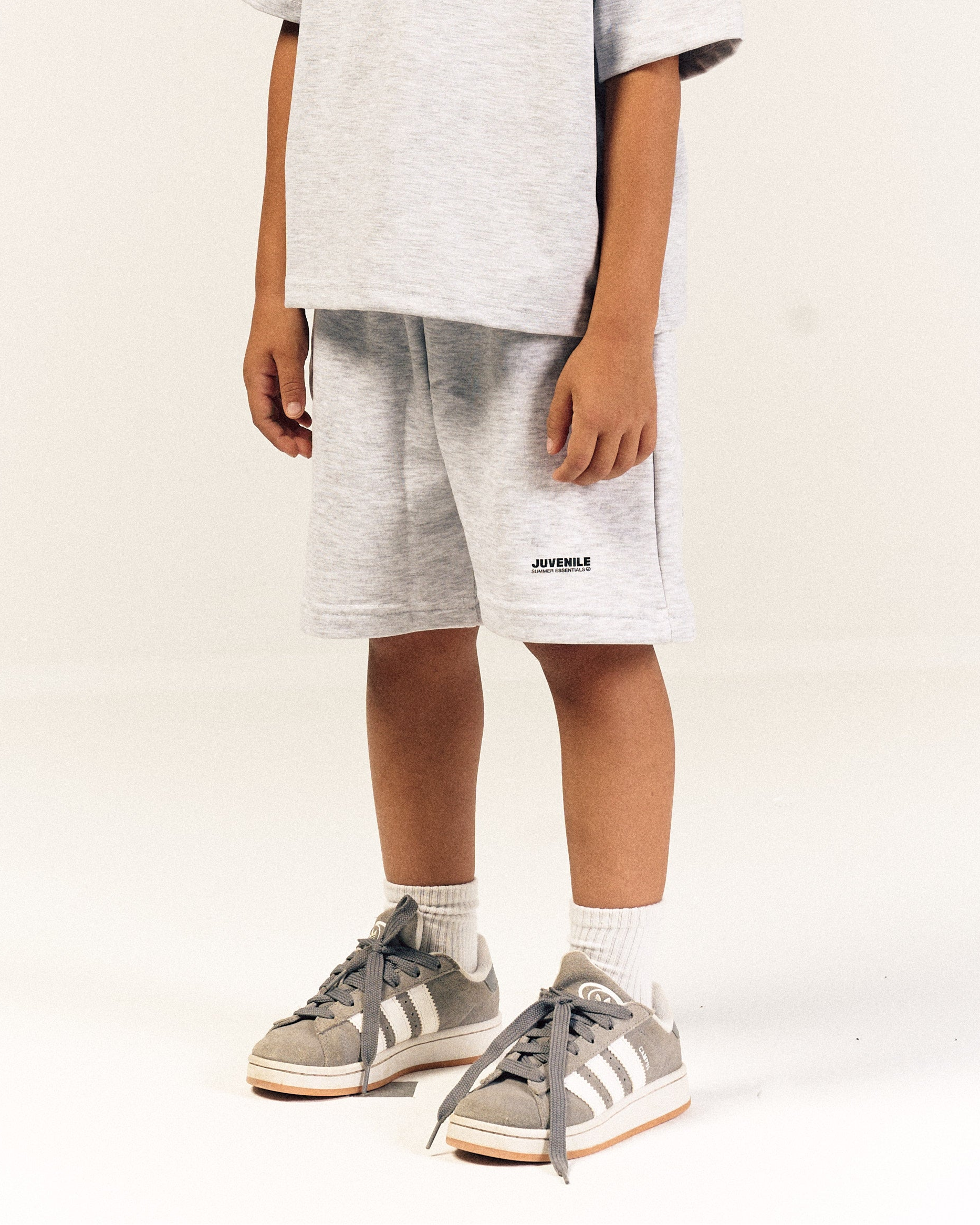 Mini Essentials Sweatshort in Light Gray Melange