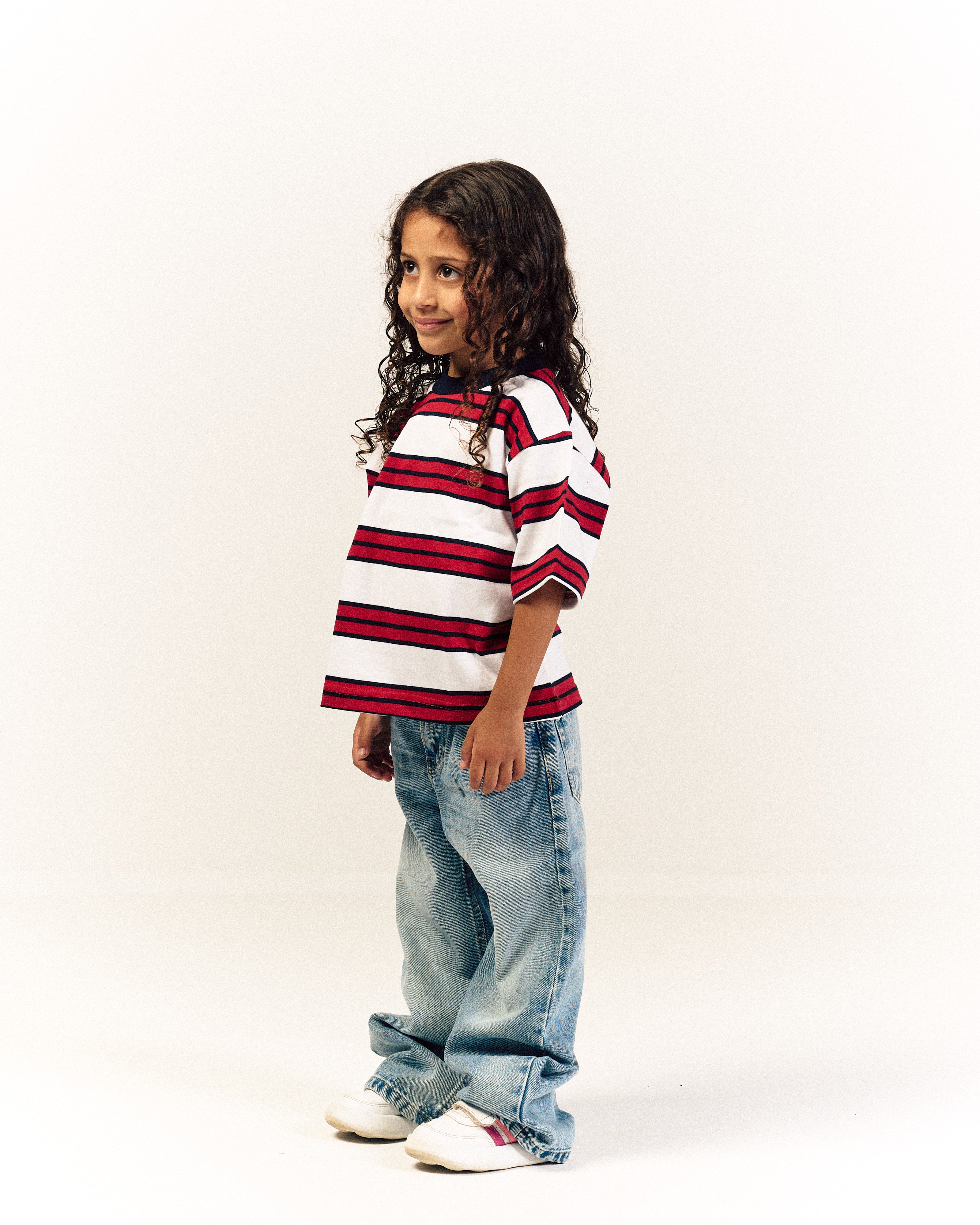 Strawberry Milk Mini Striped T-Shirt