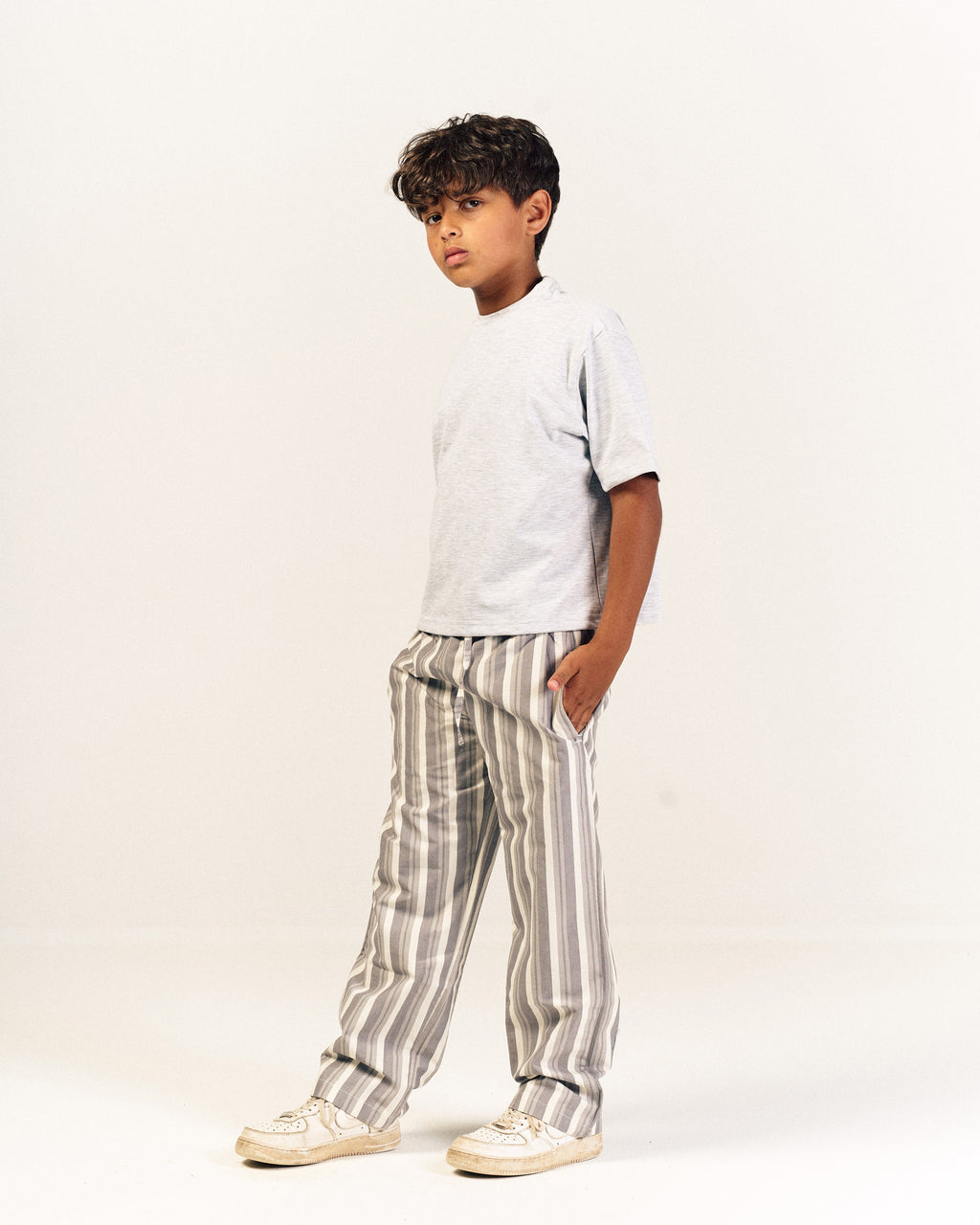 Mono Mini Striped Poplin Pants