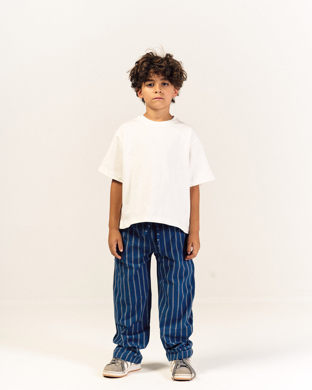 Indigo Tide Mini Striped Poplin Pants