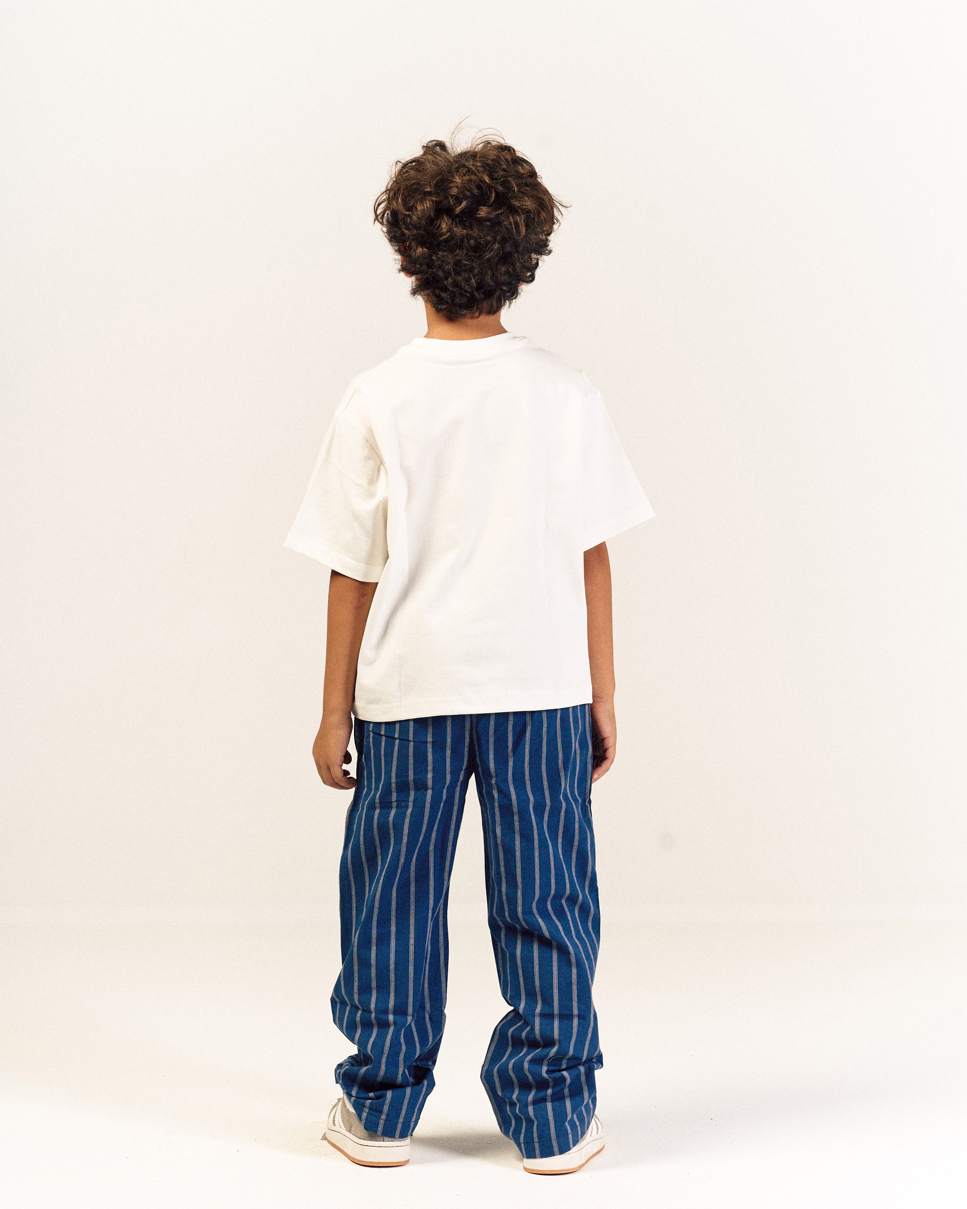 Indigo Tide Mini Striped Poplin Pants