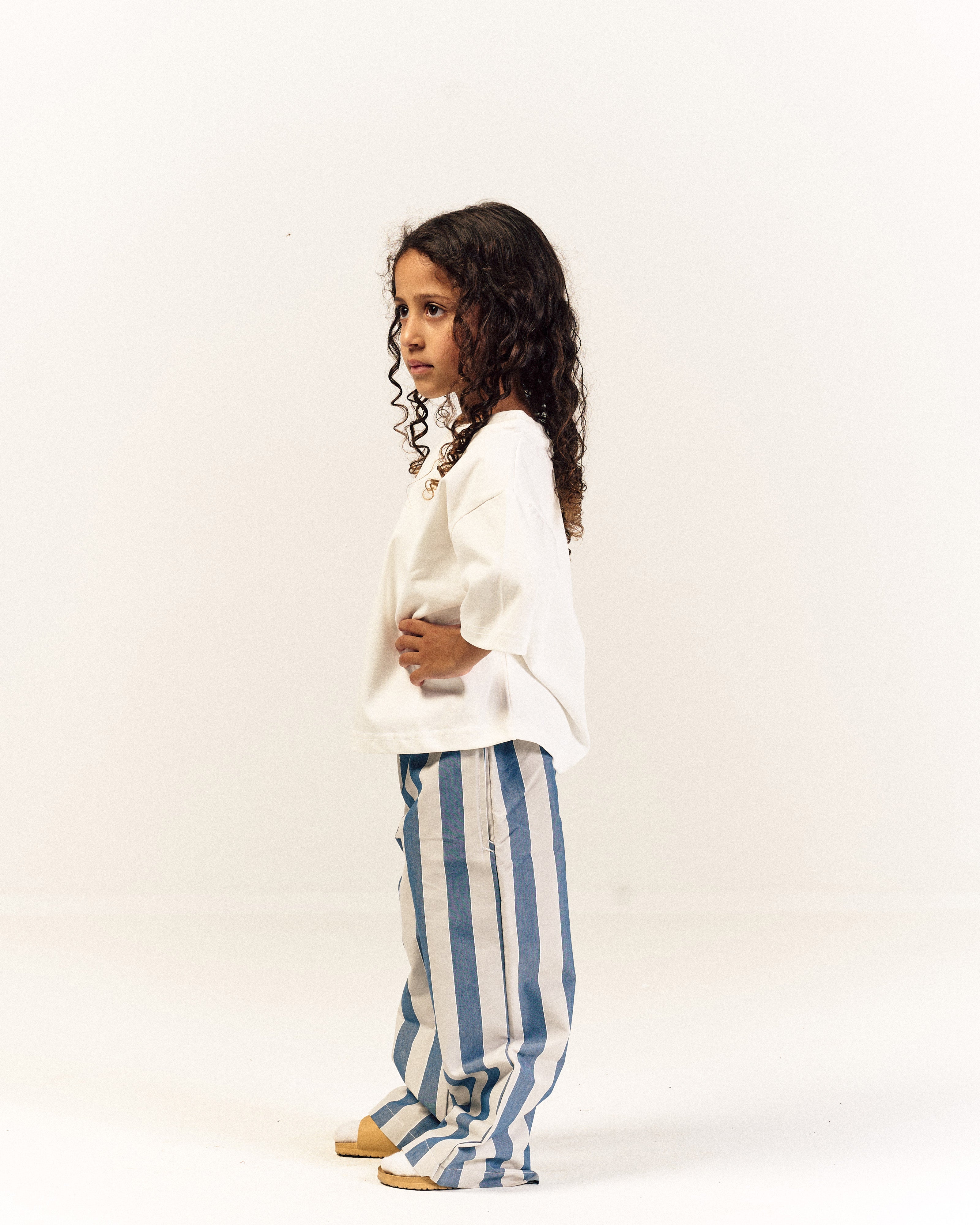 Blue Tide Mini Striped Poplin Pants