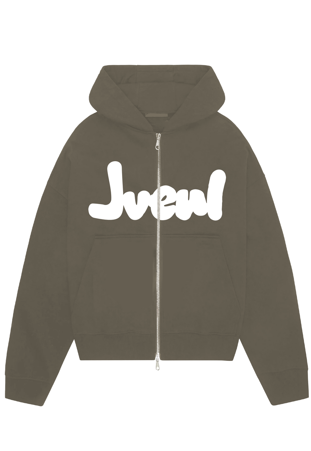 Pale Olive JVENL zipped hoodie