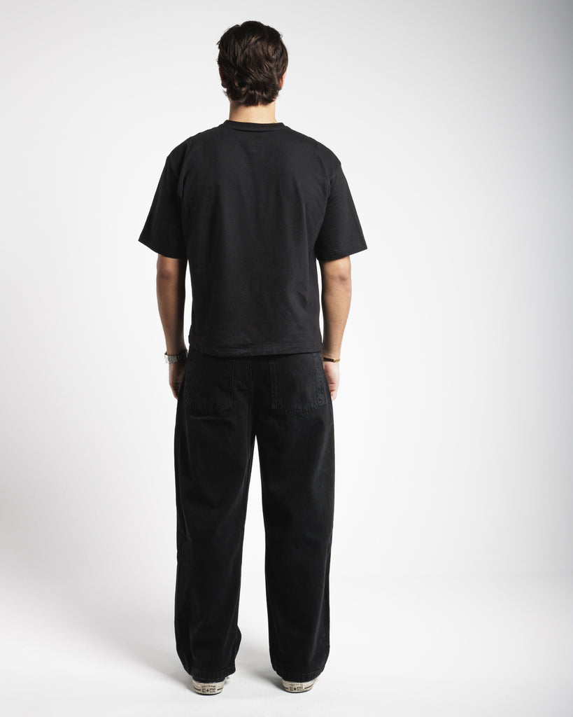 Men Baggy Jeans - Solid Black