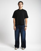 Men Baggy Jeans - Vintage Dark Blue