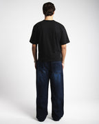 Men Baggy Jeans - Vintage Dark Blue